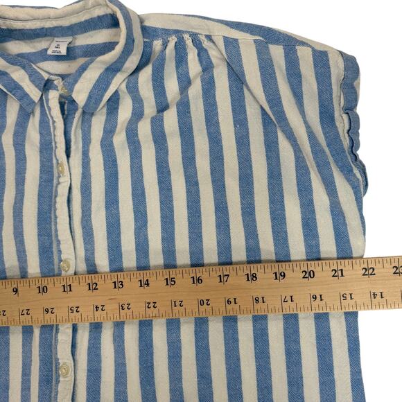 Old Navy XL Tall Button Down Dress Blue White Striped Sleeveless Casual - Picture 4 of 5